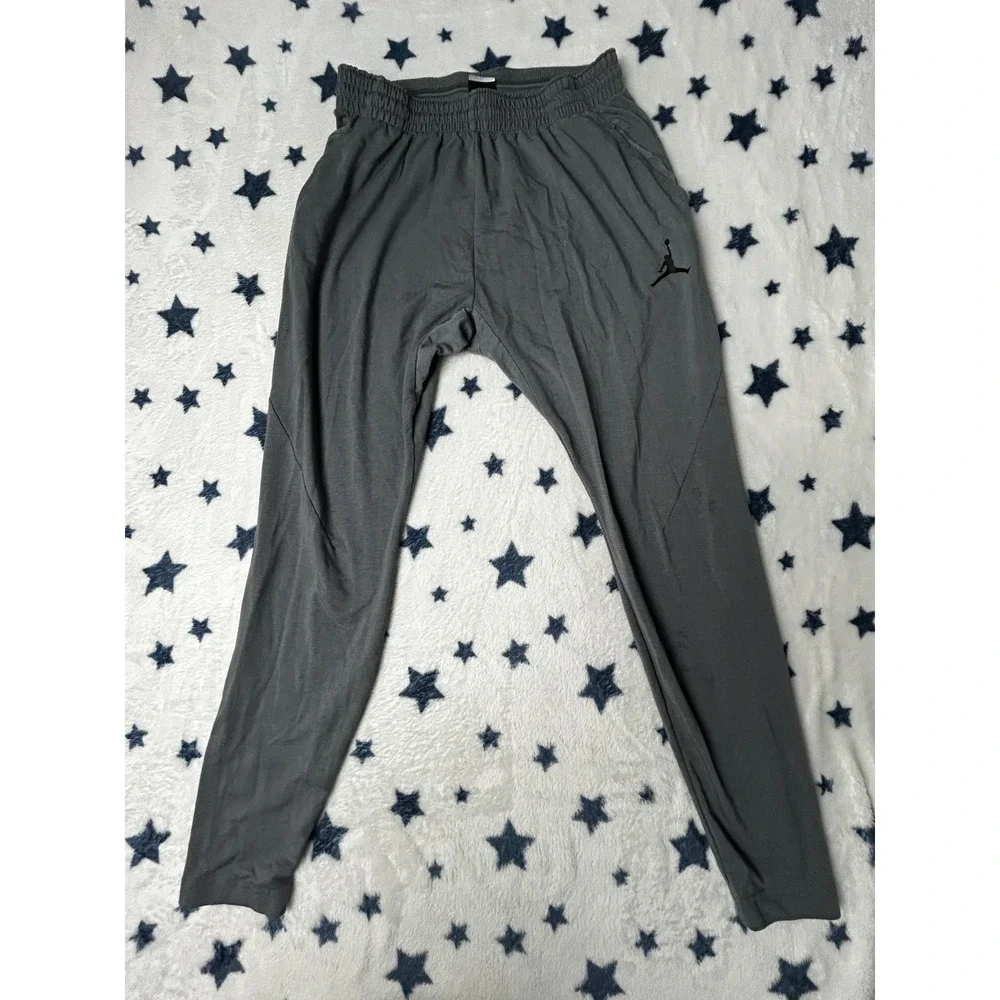Jordan Dri-FIT Jogger Pants Mens Large Gray Athletic Training Sweatpants
